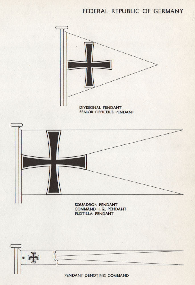 FEDERAL REPUBLIC OF GERMANY FLAGS. Divisional/Squadron/Command Pendant 1958